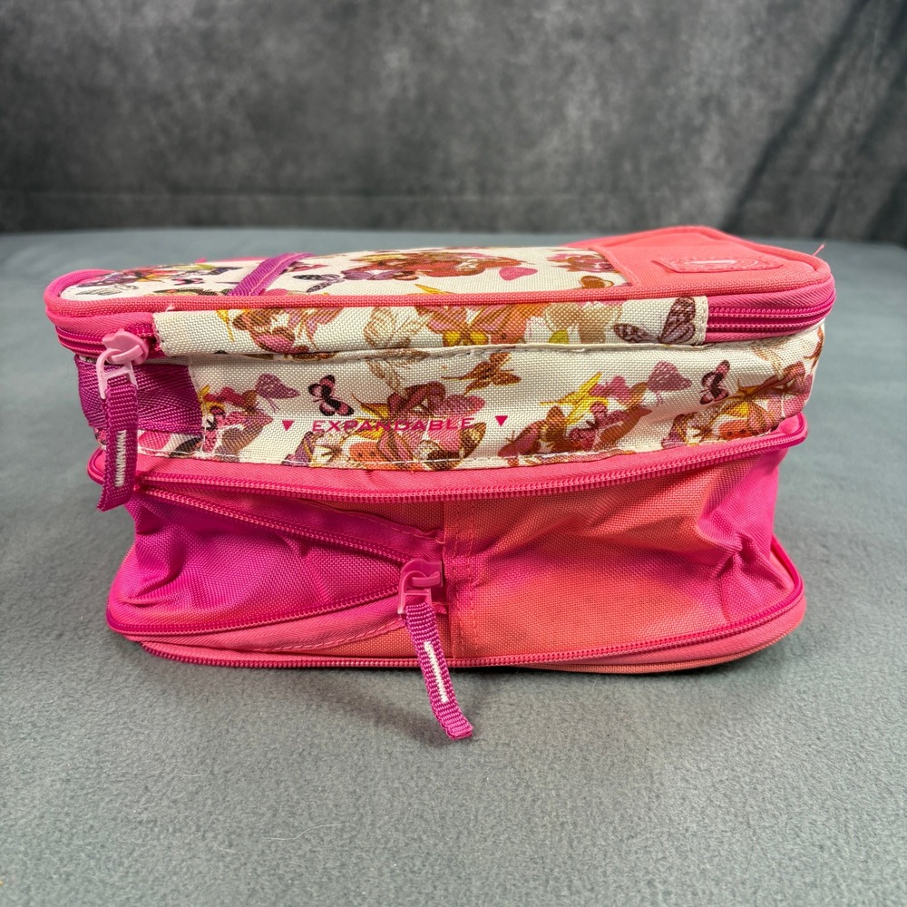 Arctic Zone Butterfly Print Expandable Insulated Lunch Bag Pink Recycled Fabric - Picture 6 of 10